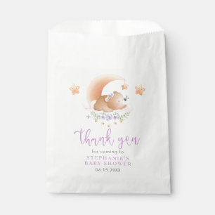 Sleepy Bear on Cloud Baby Girl Favor Bag