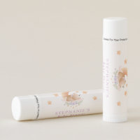 Sleepy Bear on Cloud Baby Shower Favor Lip Balm