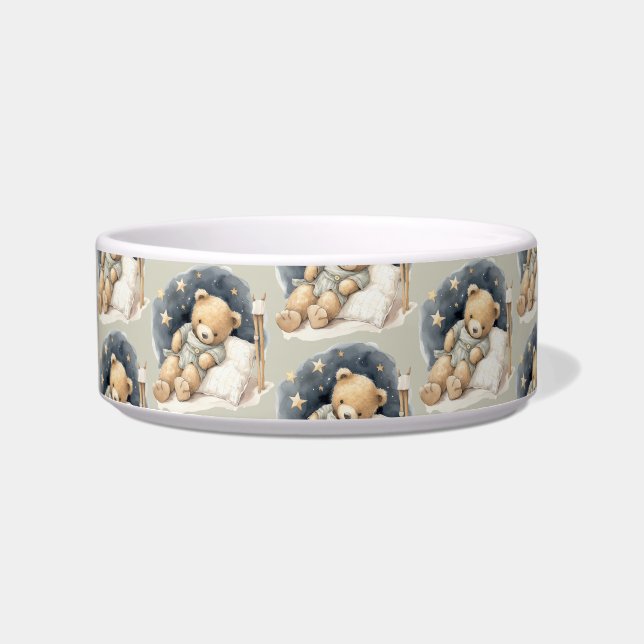Sleepy Bear Pet Bowl (Front)