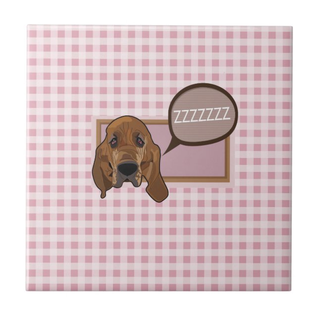 Sleepy bloodhound tile (Front)