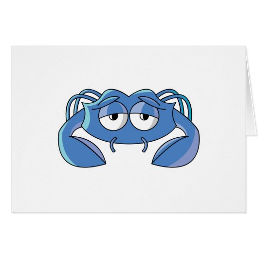 sleepy blue crab cards (Front Horizontal)