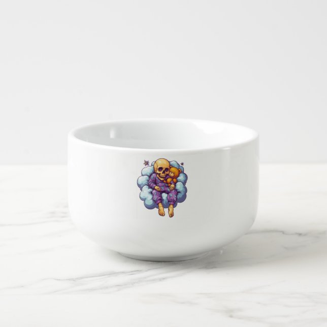 Sleepy Bones � Cute & Funny Bedtime Skull Soup Mug (Front)