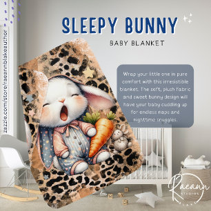 Sleepy Bunny Baby Blanket