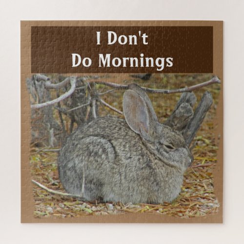 Sleepy Bunny Desert Hare Dislike Morning Rabbit Jigsaw Puzzle