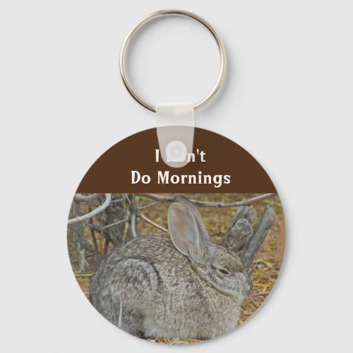 Sleepy Bunny Desert Hare Dislike Mornings Rabbit Keychain