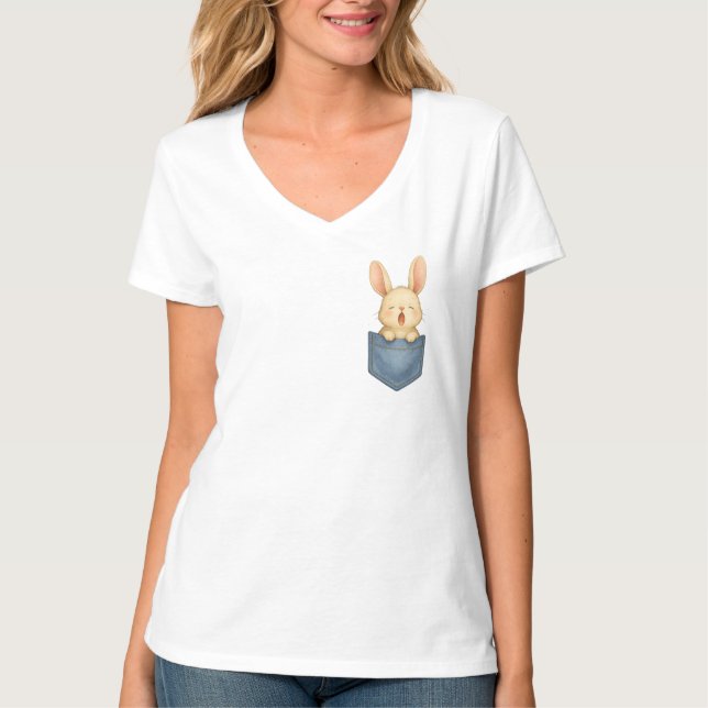 Sleepy Bunny Pocket T-Shirt (Front)