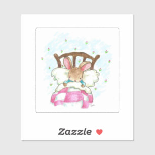 "Sleepy Bunny Sticker" Sticker