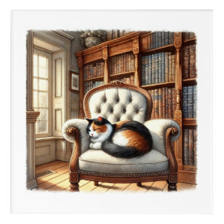 Sleepy Calico Acrylic Print