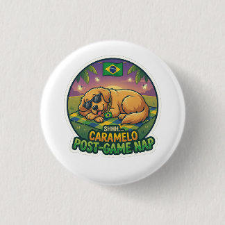 Sleepy Caramel Dog Tired Meme Sticker Button