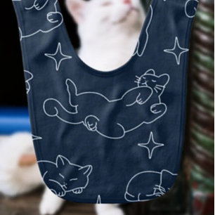 Sleepy Cat Baby Bib – Cozy Cat Pattern