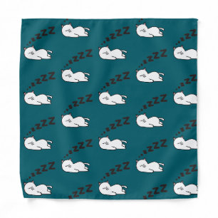 Sleepy cat bandana