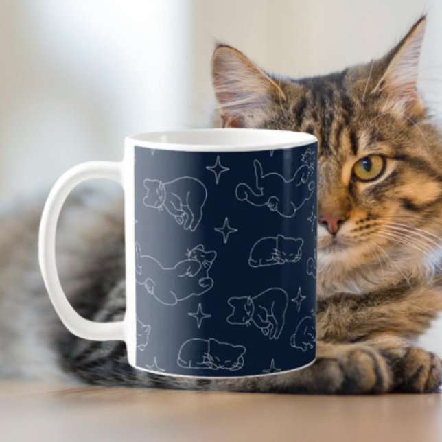 Sleepy Cat Classic Mug –Cozy Nap-Lover Cat Pattern (Creator Uploaded)