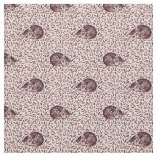 Sleepy cat fabric