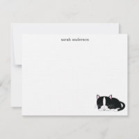 Sleepy Cat Flat Thank You Notes