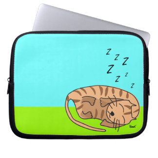 Sleepy Cat Laptop Sleeve
