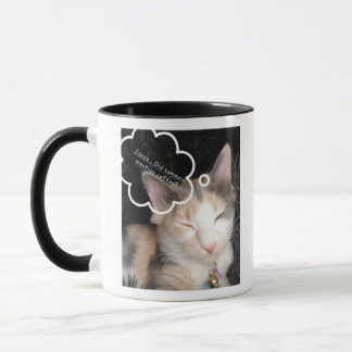 Sleepy Cat Needs Coffee Meme Mug