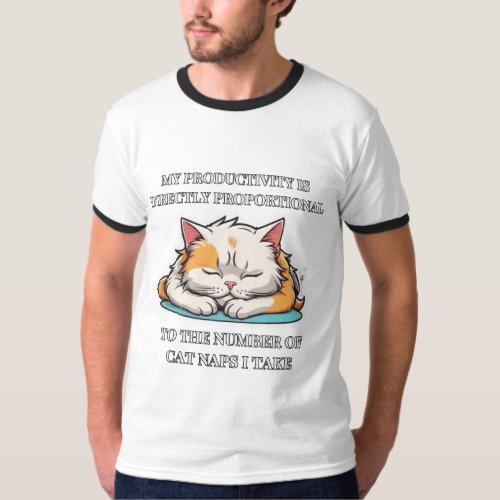 Sleepy Cat productivity needs naps T_Shirt
