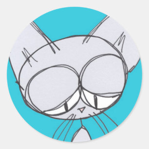 sleepy cat - sticker