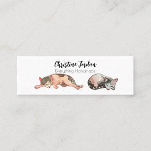 Sleepy Cats  Mini Business Card