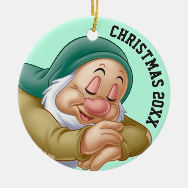 Sleepy Ceramic Ornament (Front)