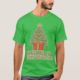 Sleepy Christmas Tree Funny Holiday Gift Box Desig T-Shirt