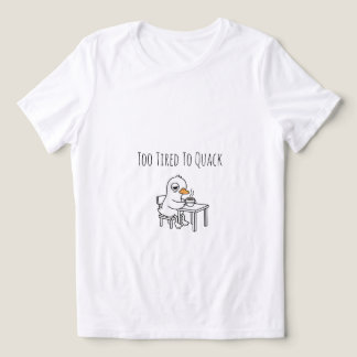 Sleepy Coffee Duck Morning Mood Funny Cute women Tri-Blend Shirt