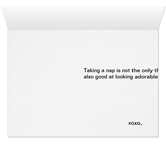 Sleepy Cougar, You're Adorable (Inside Horizontal (Bottom))