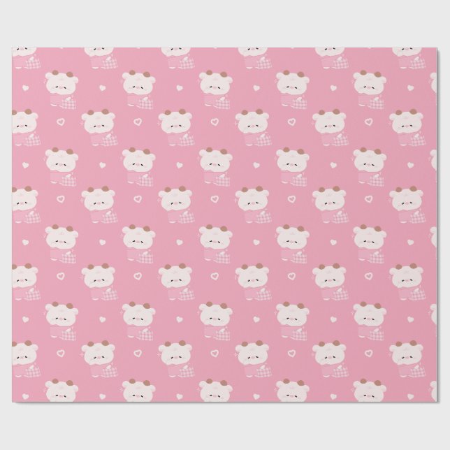 Sleepy Cow Wrapping Paper (Flat)