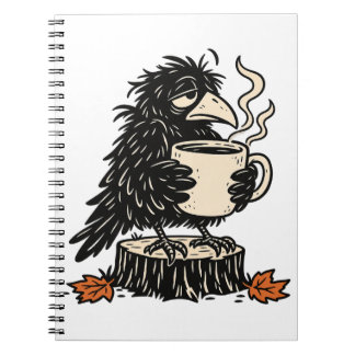 Sleepy Crow Coffee Break Notebook