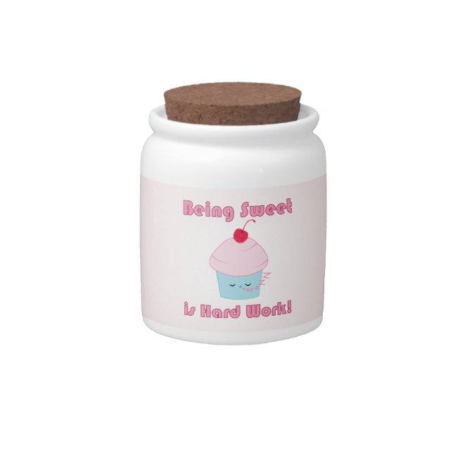 Sleepy Cupcake and Cherry Kawaii cookie jar (Front)
