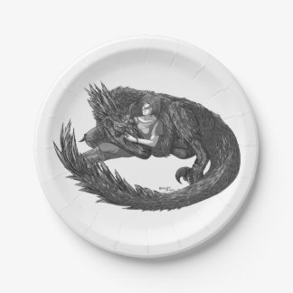 Sleepy Dinosaur Paper Plates