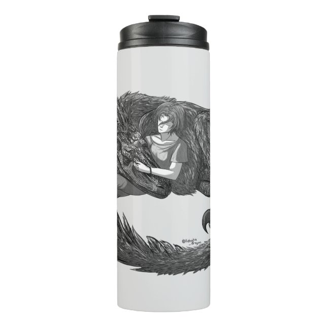 Sleepy Dinosaur Thermal Tumbler (Front)