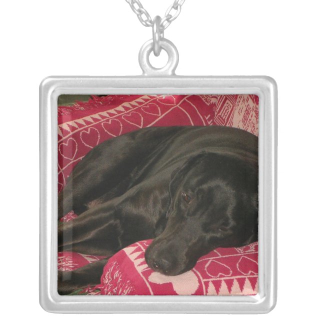 Sleepy Dog Necklace Pendant (Front)