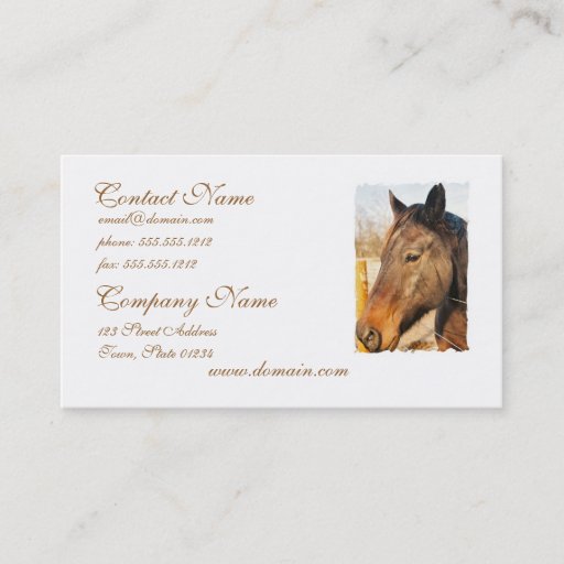 Customizable Sleepy Draft Horse Business Cards