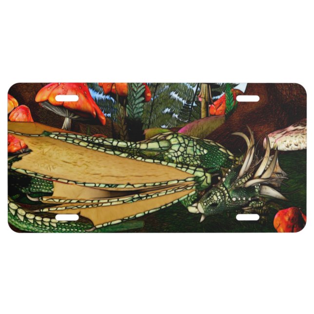 Sleepy Dragon License Plate (Front)