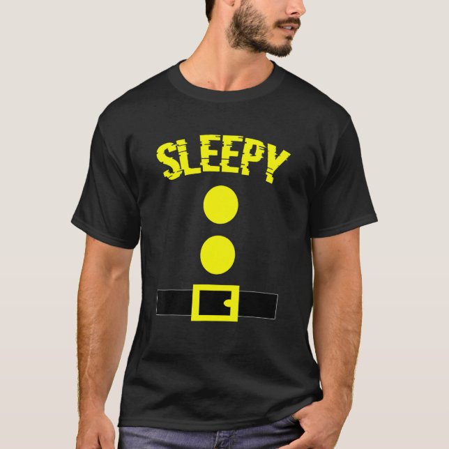 Sleepy Dwarf Halloween Christmas T-Shirt (Front)