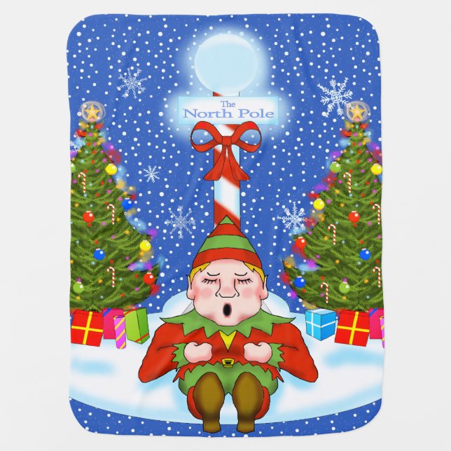 Sleepy Elf Baby Blanket (Front)