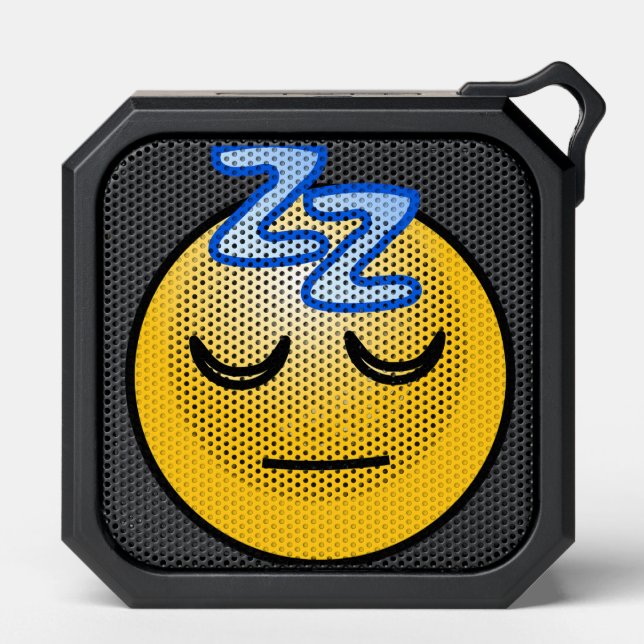 SLEEPY EMOJI BlueTooth Speaker, Style:Blackwate Speaker (Front)