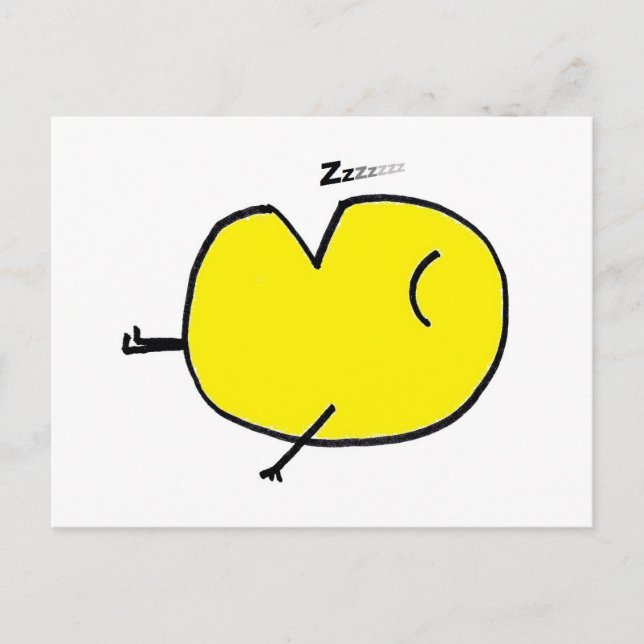 Sleepy Emoji Postcard (Front)