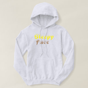 Sleepy Face: Ash Grey - Hooded Sweatshirt