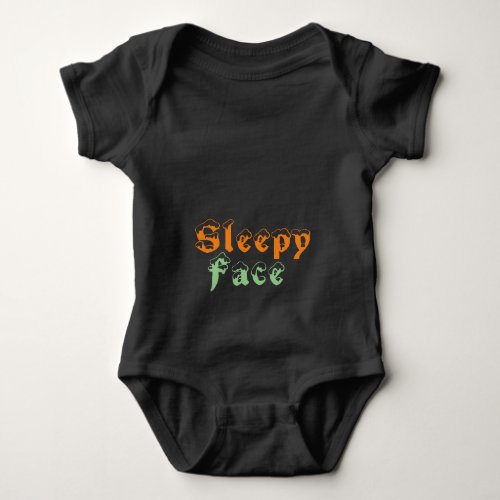 Sleepy Face  Baby Bodysuit