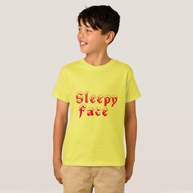 Sleepy Face: Boys' T-Shirt (Front Full)