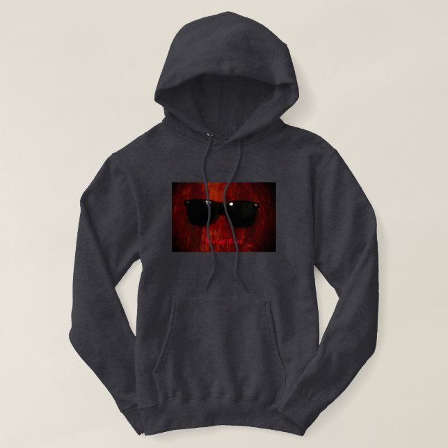 Sleepy Face: Dark Grey - Basic Hooded Sweatshirt (Design Front)