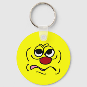 Sleepy Face Grumpey Keychain