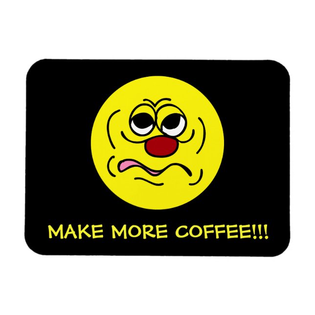 Sleepy Face Grumpey Magnet (Horizontal)