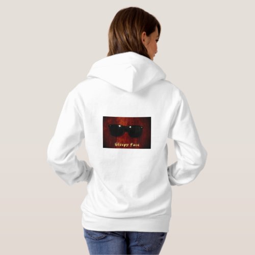 Sleepy Face _ Womens Classic Hooded Sweatshirt