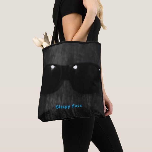 Sleepy Face: Women's Tote Bag (Close Up)