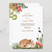 Sleepy Fawn Baby Shower Invitation (Front/Back)