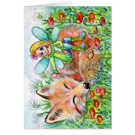 Sleepy Fox and Fairy Cards (Front)