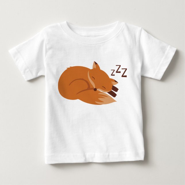 Sleepy Fox Baby T-Shirt (Front)